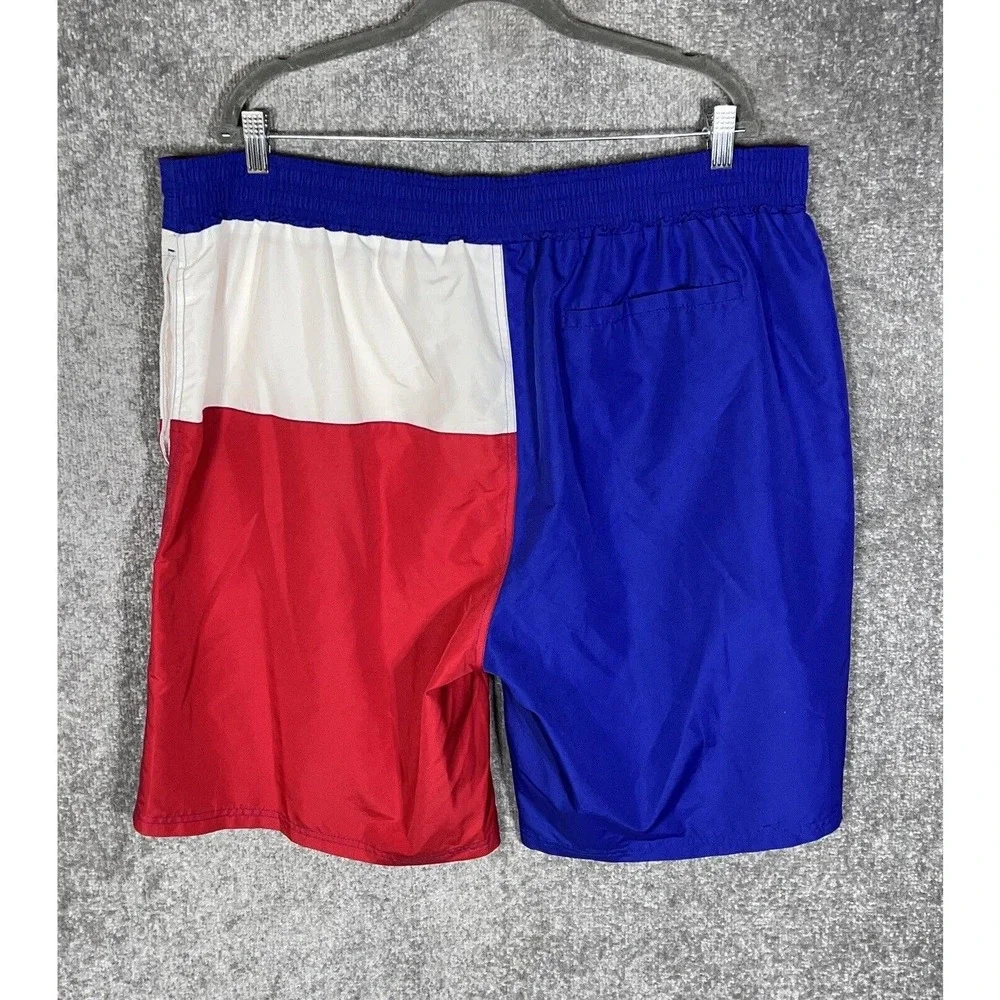 Glll Sports‎ By Carl Banks Chicago Cubs Swim Trunks Mens Size 3XL Red White Blue